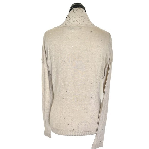 The Limited Womens Sweater Size XS Beige Rhinestones Dead Stock Sparkle Vintage - Picture 3 of 12